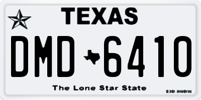 TX license plate DMD6410