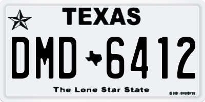 TX license plate DMD6412