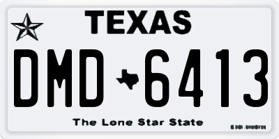 TX license plate DMD6413