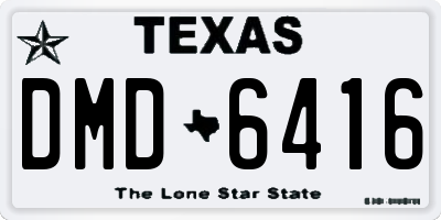 TX license plate DMD6416