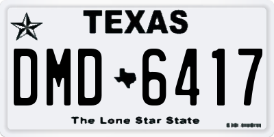 TX license plate DMD6417