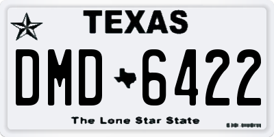 TX license plate DMD6422
