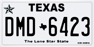 TX license plate DMD6423