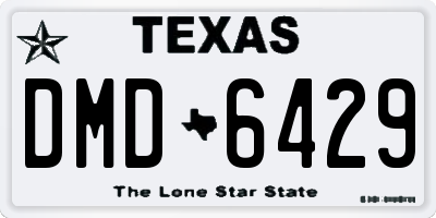 TX license plate DMD6429