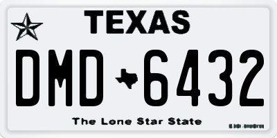 TX license plate DMD6432