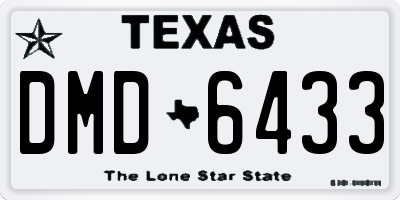 TX license plate DMD6433
