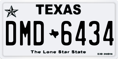 TX license plate DMD6434