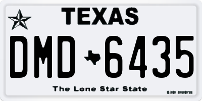 TX license plate DMD6435