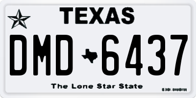 TX license plate DMD6437