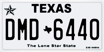 TX license plate DMD6440