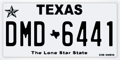 TX license plate DMD6441
