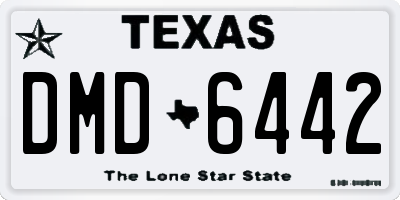 TX license plate DMD6442