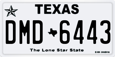 TX license plate DMD6443