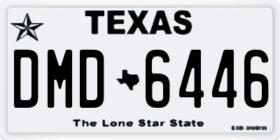 TX license plate DMD6446