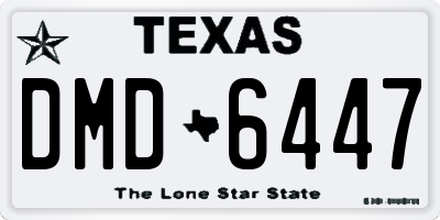 TX license plate DMD6447
