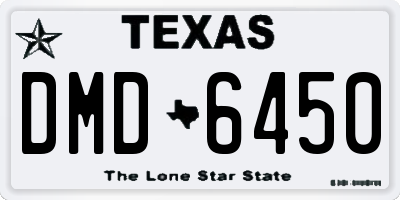 TX license plate DMD6450