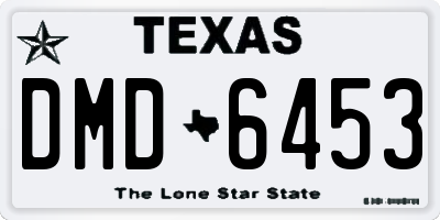 TX license plate DMD6453