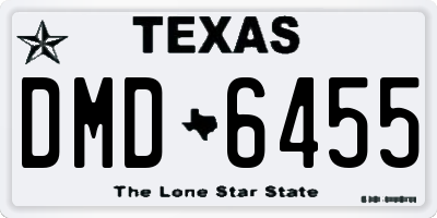 TX license plate DMD6455