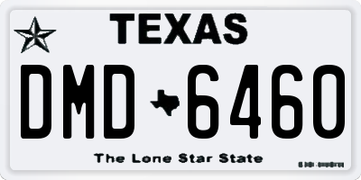 TX license plate DMD6460