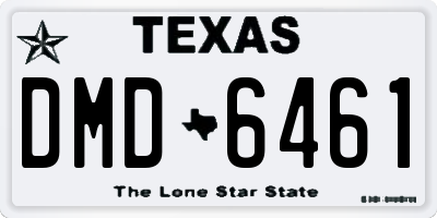TX license plate DMD6461