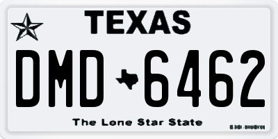 TX license plate DMD6462