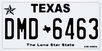 TX license plate DMD6463