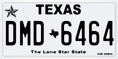 TX license plate DMD6464