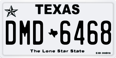 TX license plate DMD6468