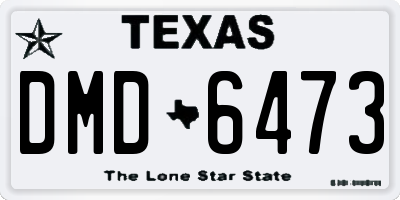 TX license plate DMD6473