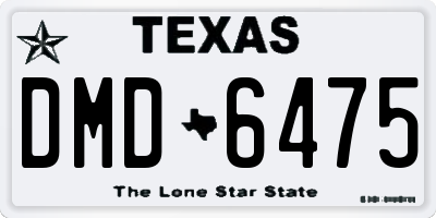 TX license plate DMD6475