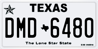 TX license plate DMD6480
