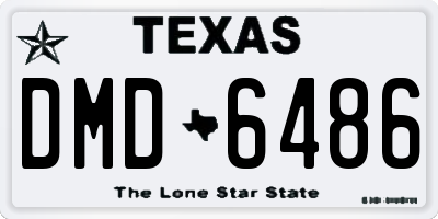 TX license plate DMD6486