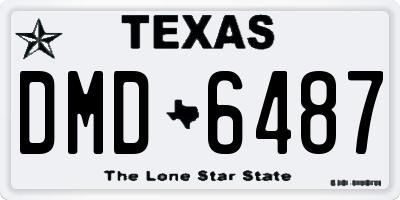 TX license plate DMD6487