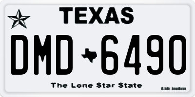 TX license plate DMD6490