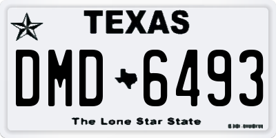 TX license plate DMD6493
