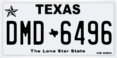 TX license plate DMD6496