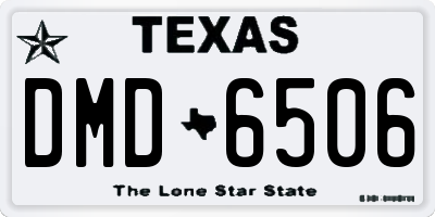 TX license plate DMD6506