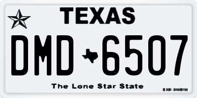 TX license plate DMD6507