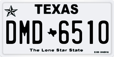 TX license plate DMD6510