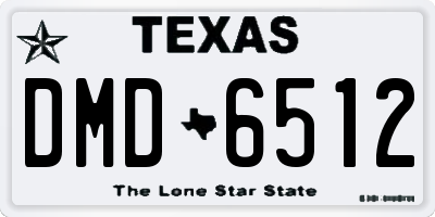 TX license plate DMD6512