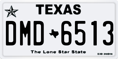 TX license plate DMD6513