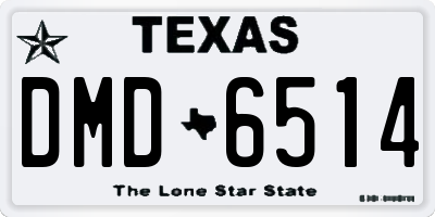 TX license plate DMD6514
