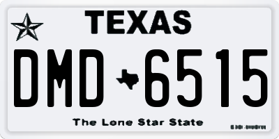 TX license plate DMD6515