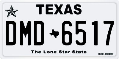 TX license plate DMD6517
