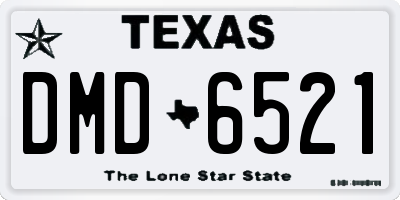 TX license plate DMD6521