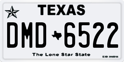 TX license plate DMD6522