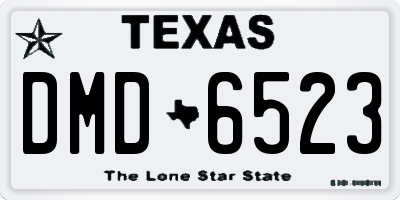 TX license plate DMD6523