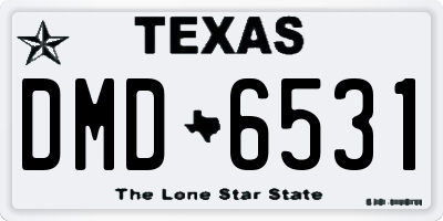 TX license plate DMD6531