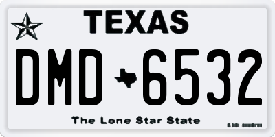 TX license plate DMD6532
