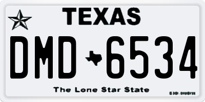 TX license plate DMD6534